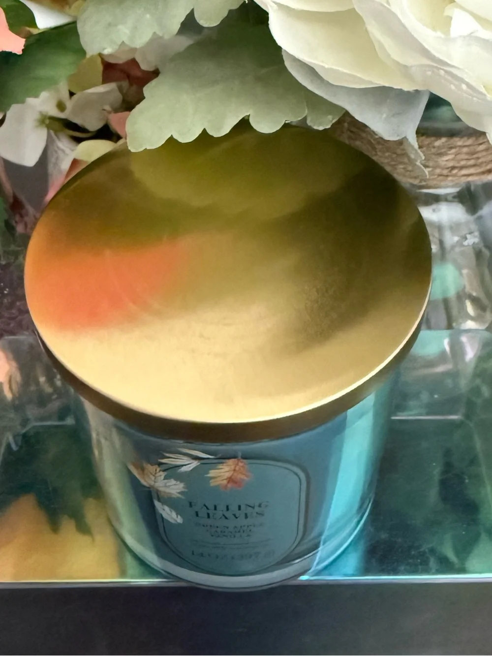 🆕🍂 SONOMA “FALLING LEAVES” 3-WICK SCENTED SOY WAX CANDLE. BRAND NEW.